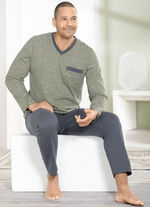 Zweierpack Schlafanzüge mit V-Ausschnitt und offenen Abschlüssen  