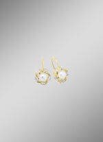 Ohrringe mit S&uuml;&szlig;wasser-Zuchtperle und Diamanten 