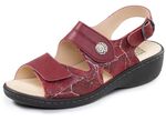 ELENA EDEN, bequeme Damen-Sandalen, Weite H, mit herausnehmbarem Fu&szlig;bett BORDEAUX