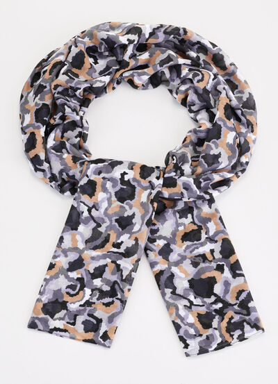 Schal mit Camouflage-Dessin 