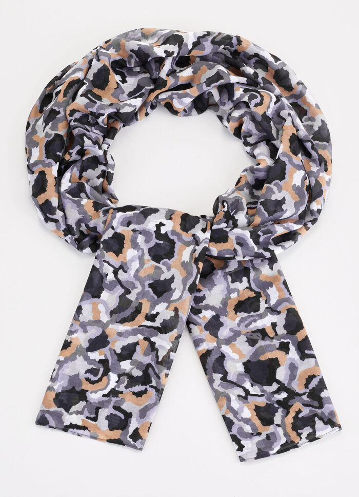 Schal mit Camouflage-Dessin 