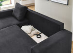 Polsterecke mit Bettfunktion und Bettkasten ANTHRAZIT