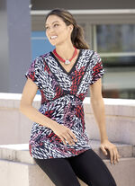 Ausdrucksvolle Tunika mit V-Ausschnitt 