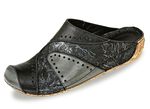 Gemini, klassische Damen-Clogs, Weite G, mit Gummizug SCHWARZ-GRAU