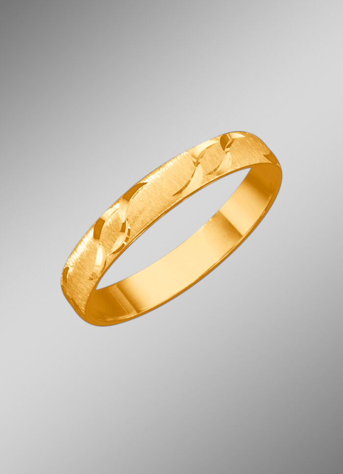 Trauring mit Wellen-Design 