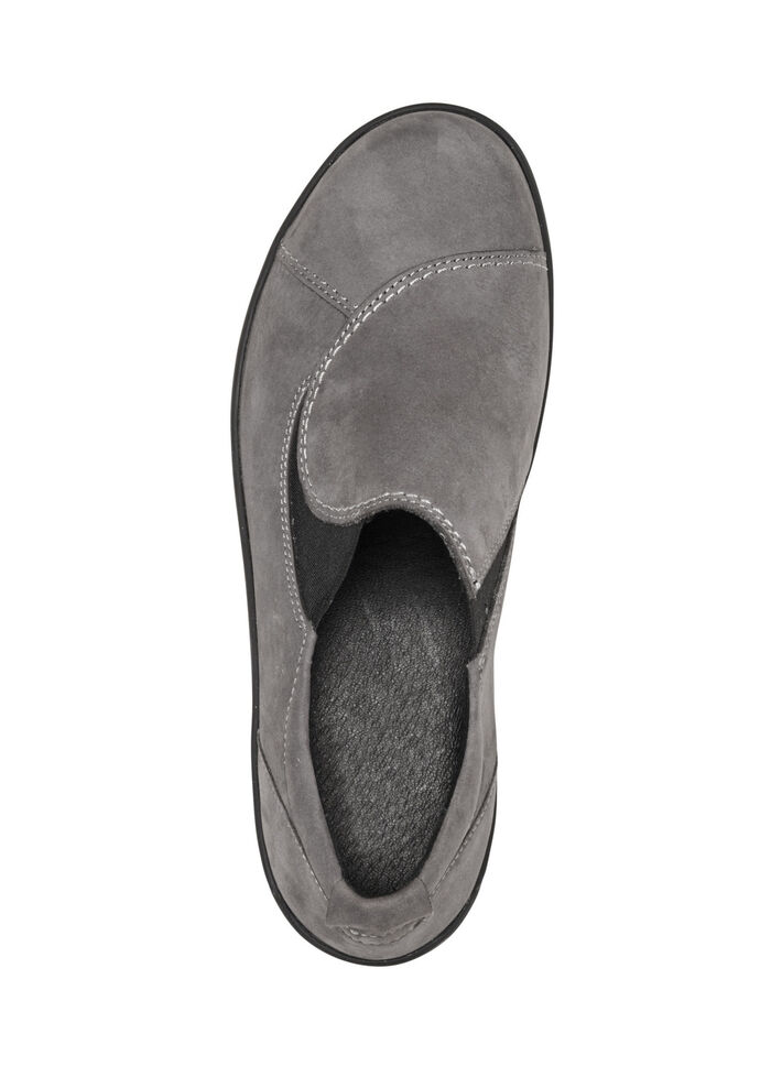 ELENA EDEN Slipper aus Nubukleder GRAU