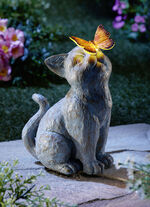 Katze mit LED-Schmetterling 