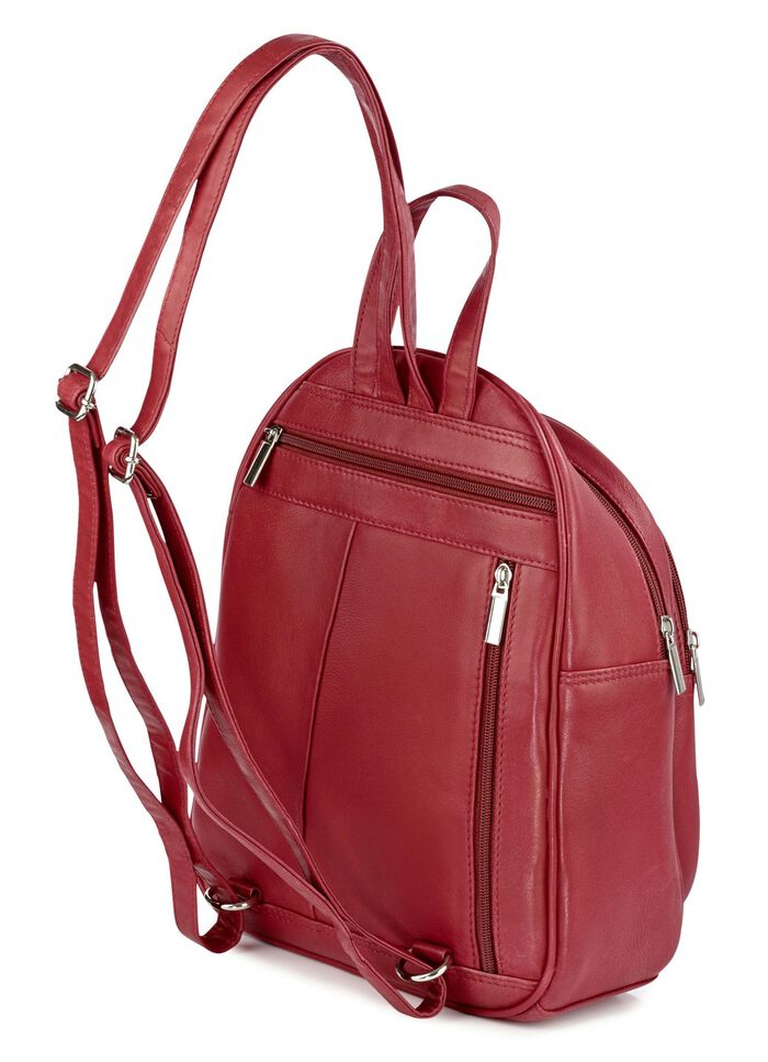 Laurina, Rucksack, Damen, mit zwei verstellbaren Umhängeriemen RUBINROT