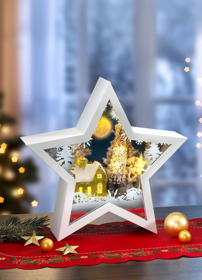 Beleuchteter 3D-Stern, batteriebetrieben 