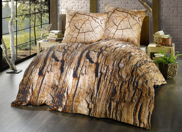 Satin Bettw&auml;sche-Garnitur mit Rei&szlig;verschluss 