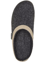 Laurina Wollfilz-Pantoffel mit Velours-Besatz ANTHRAZIT