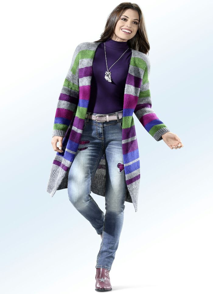 Jeans mit aktuellen Cut-out-Effekten JEANSBLAU