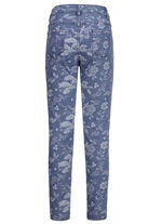 Jeans mit floraler Dessinierung JEANSBLAU-BLAU