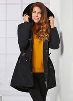 Parka mit Pl&uuml;sch-Innenausstattung in der Kapuze 