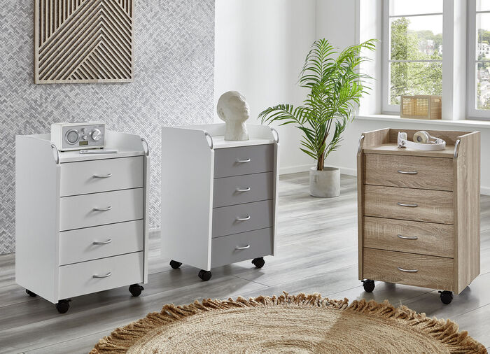 Rollcontainer mit 4 Schubladen EICHE SONOMA