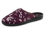 Zweierpack Pantoffeln aus samtig, weichem, bedrucktem Textilmaterial 1X BLAU, 1X BORDEAUX