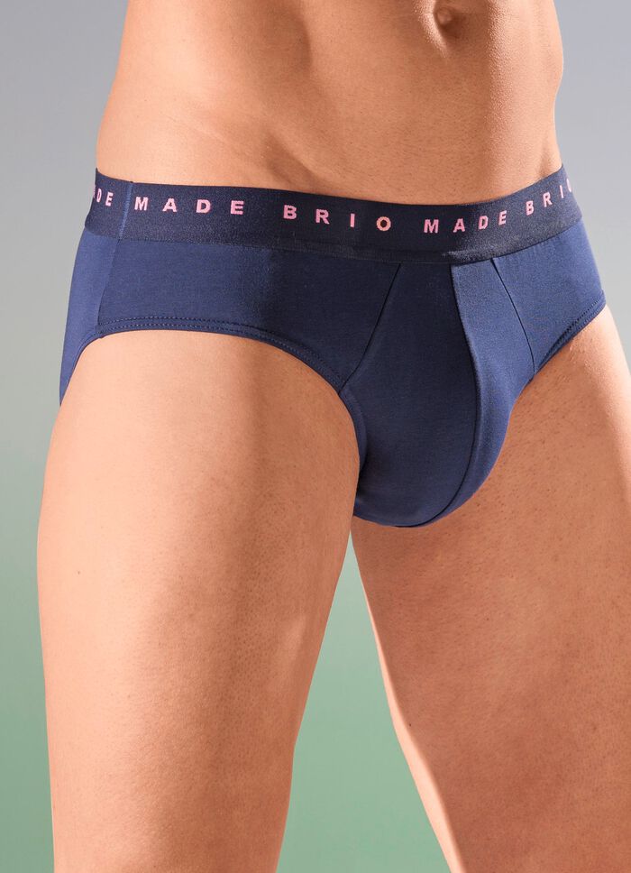 Dreierpack Slips, uni mit Elastikbund 