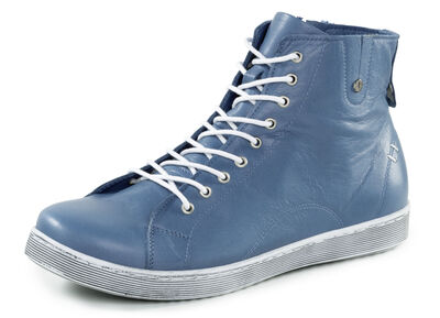 Andrea Conti Schnür-Bootie aus fein genarbtem Nappaleder 