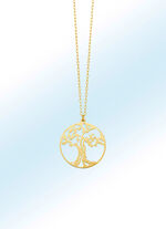 Filigraner Anh&auml;nger Lebensbaum mit Ankerkette 