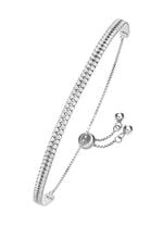 Elegantes doppelreihiges Armband mit synth. Zirkonia 