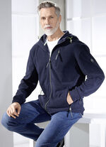 Fleecejacke mit Kapuze 