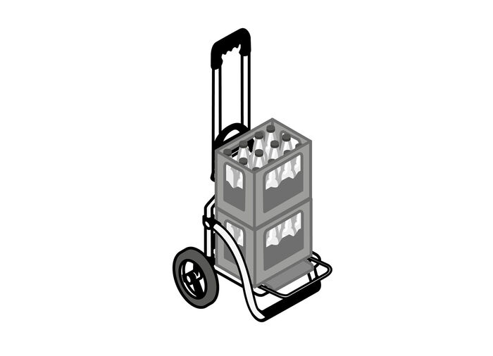 Leichter und leiser Einkaufsroller Royal Shopper BLAU