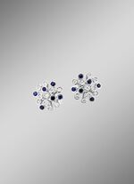 Hochwertige Ohrstecker mit Safir und Brillanten 