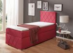Boxspringbett mit Topper und Bettkasten ROT