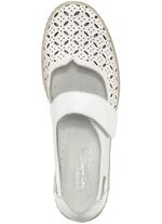 Gemini Slipper aus weichem Rindleder WEISS