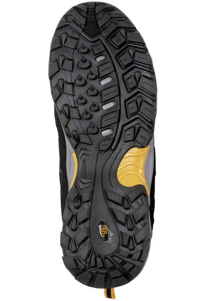 Schnürschuh mit gummierten Besätzen SCHWARZ-GELB