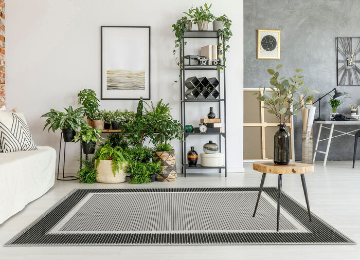 Brücken und Teppich für drinnen und draußen ANTHRAZIT