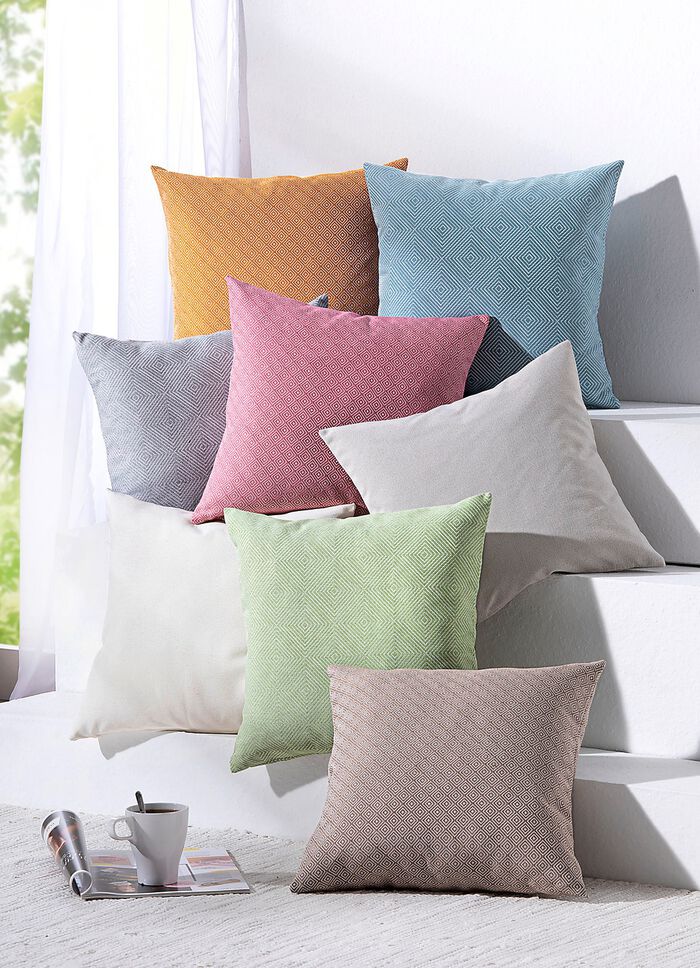 Hochwertige, jacquard-gewebte Kissenbez&uuml;ge AQUA