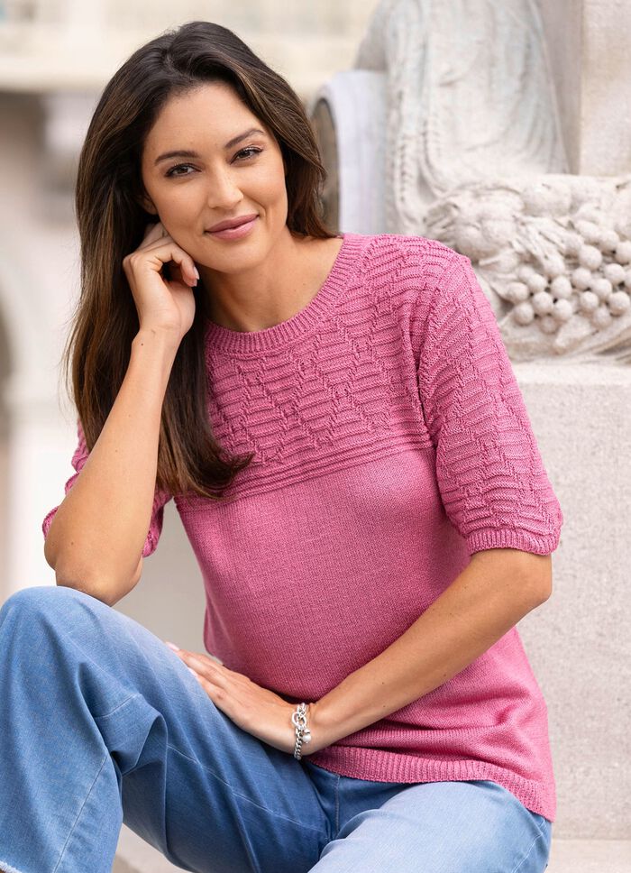 Pullover mit dezentem Glanz AZALEE