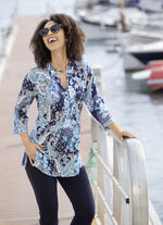 Shirt-Tunika mit Zierknopfleiste 