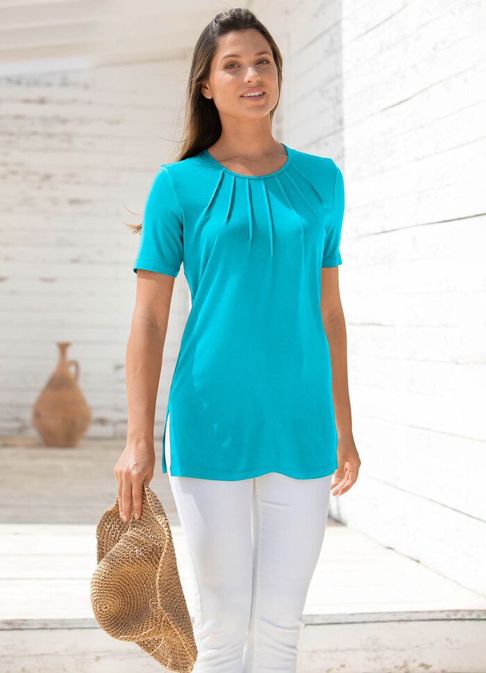 Unifarbene Shirt-Tunika T&Uuml;RKIS