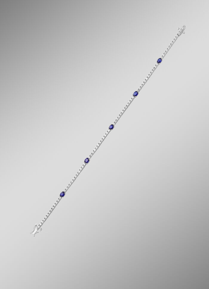 Hochwertiges Armband mit Brillanten und echt Safir 