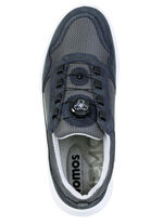 Sportliche Herren-Slipper, Weite H, mit herausnehmbares Fußbett BLAU-GRAU