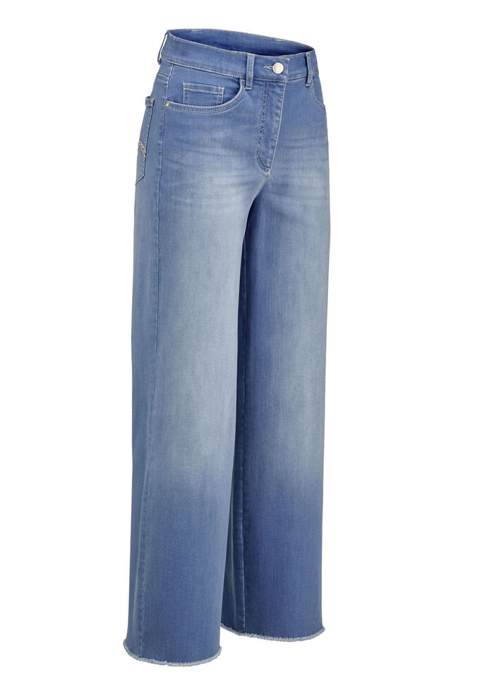 Jeans mit modischer Beinweite JEANSBLAU