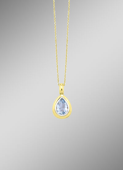 Wundervoller Tropfen-Anhänger mit Ankerkette 