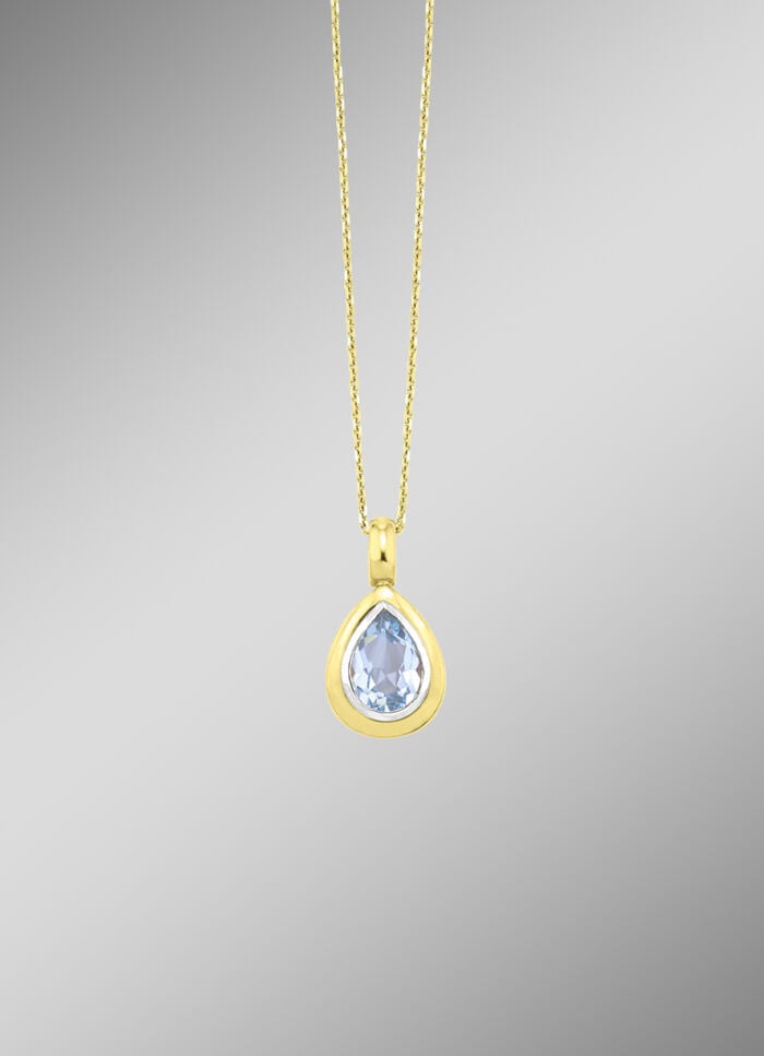 Wundervoller Tropfen-Anhänger mit Ankerkette 