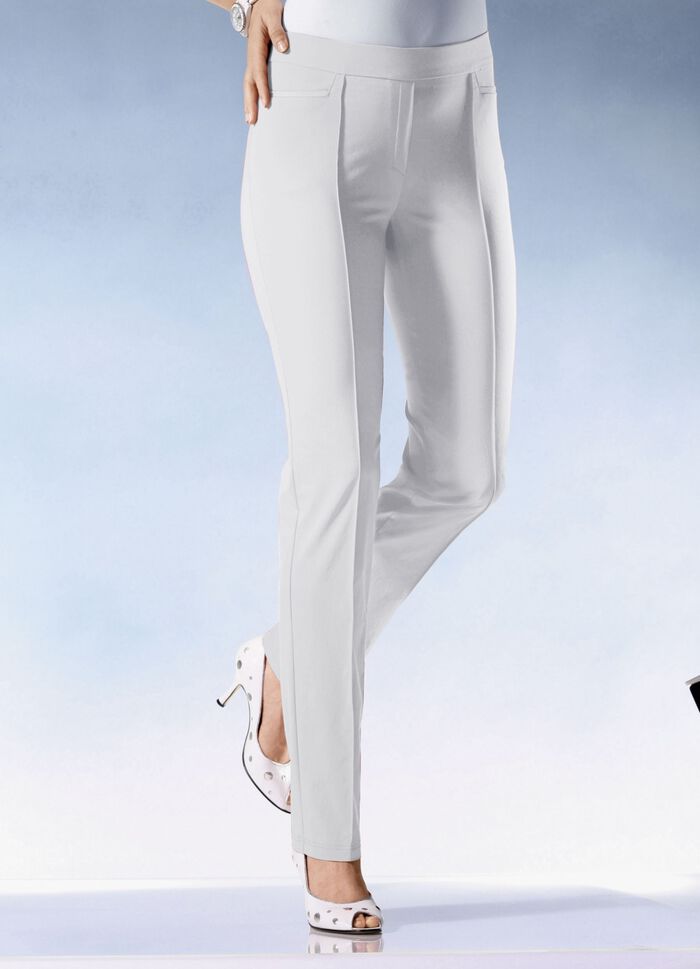 Hose mit schmaler Fu&szlig;weite in 15 Farben 