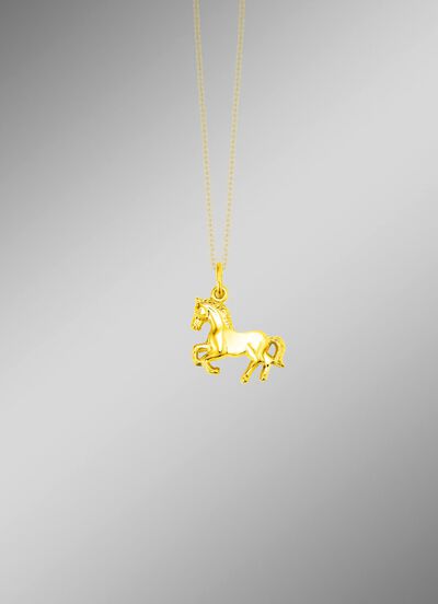 Pferde-Anh&auml;nger aus Gold 