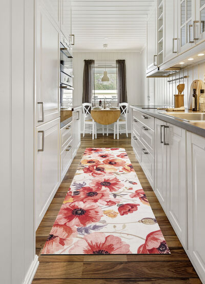 Küchenläufer und Küchenteppich mit rutschhemmender Rückseite 