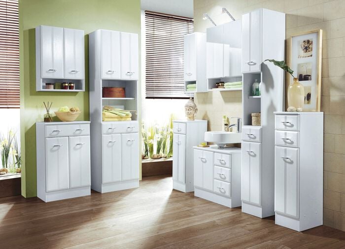 Badmöbel-Programm mit pflegeleichter Oberfläche WEISS