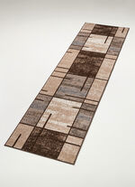 Grafisch gemusterte Läufer BRAUN