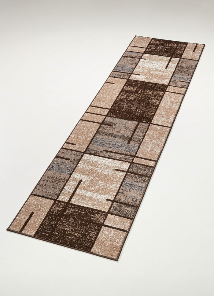 Grafisch gemusterte Läufer BRAUN