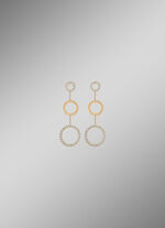 Ohrstecker aus vergoldetem Edelstahl mit Kristallen 