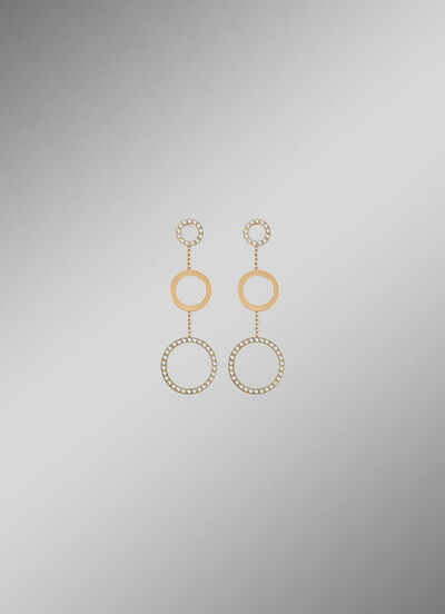 Ohrstecker aus vergoldetem Edelstahl mit Kristallen 