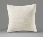 Decken und Kissen mit flauschig weicher Teddy-Vorderseite CREME