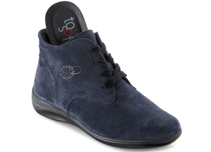 Schn&uuml;r-Stiefelette mit dezenter Glitzer-Applikation MARINE